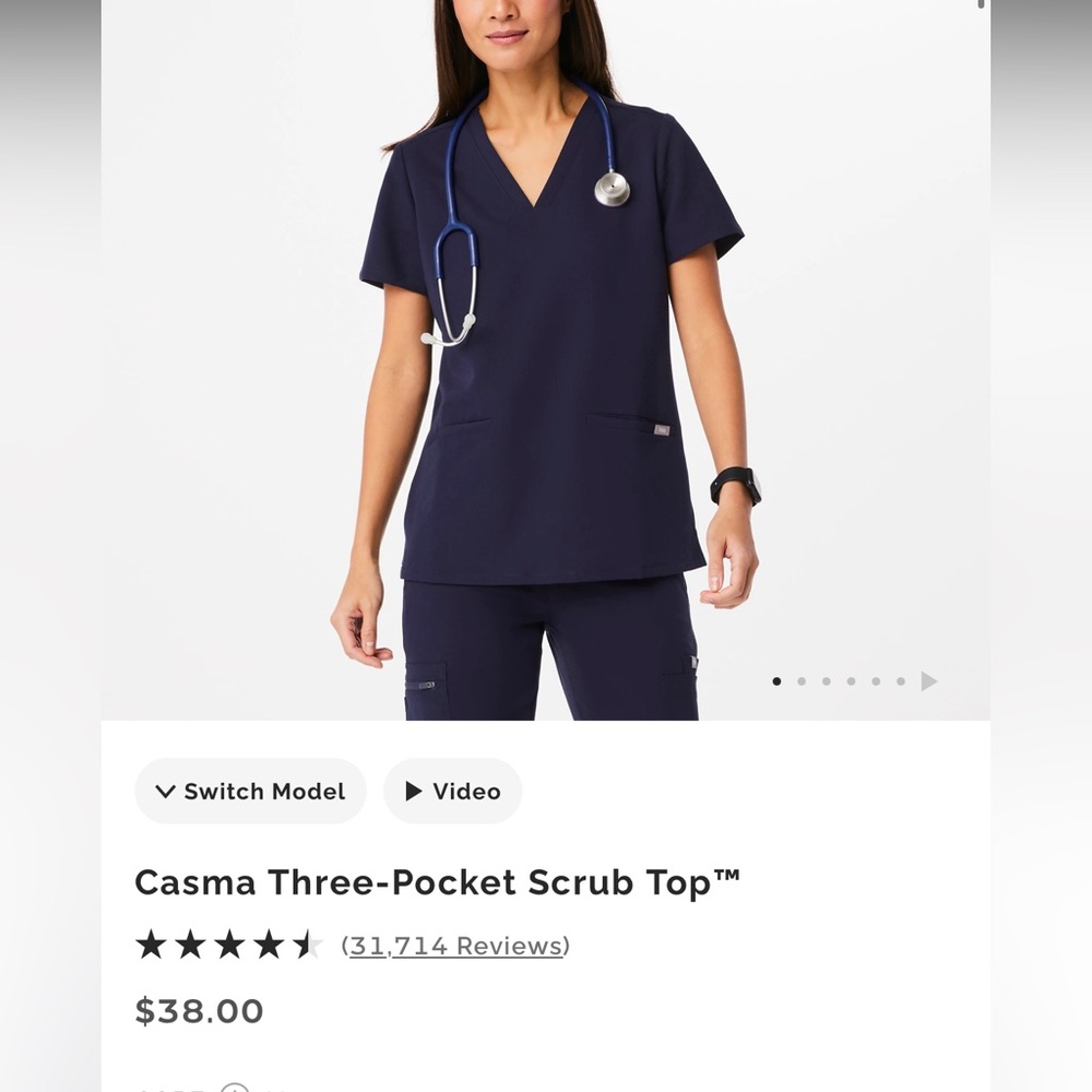 Figs Deep Blue Scrub Ensemble
